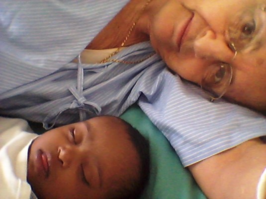Tuni sleeping the day before surgery
