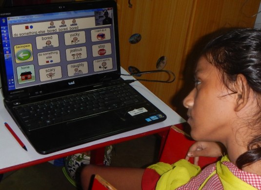 Ganga with her Tobii eye tracker